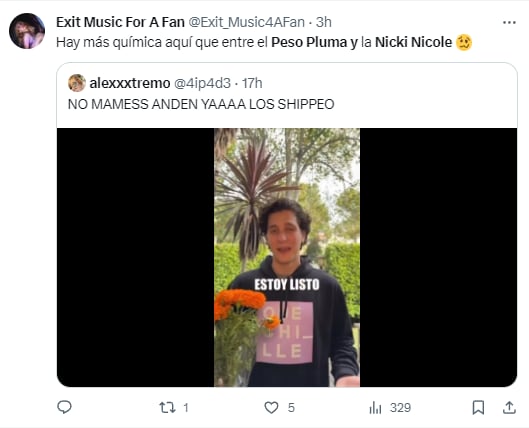 Memes por el beso de Nicki Nicole y Peso Pluma