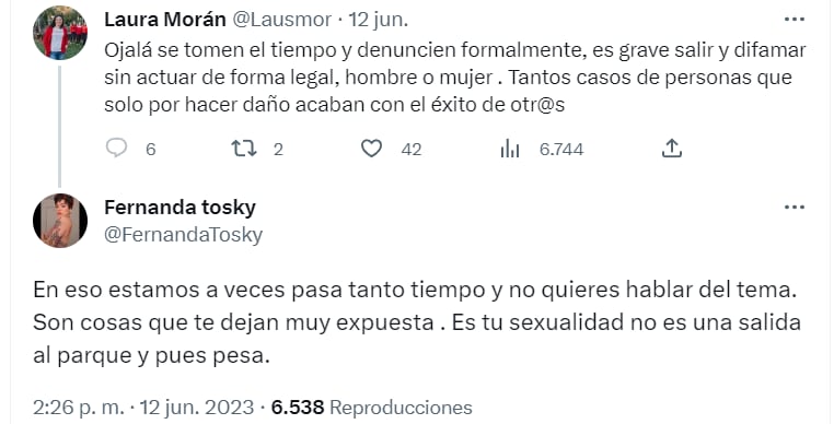 Tuits de Fernanda Tosky