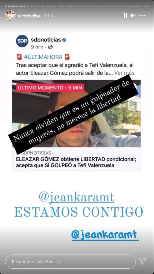 Elisa Vicedo sobre Eleazar Gomez