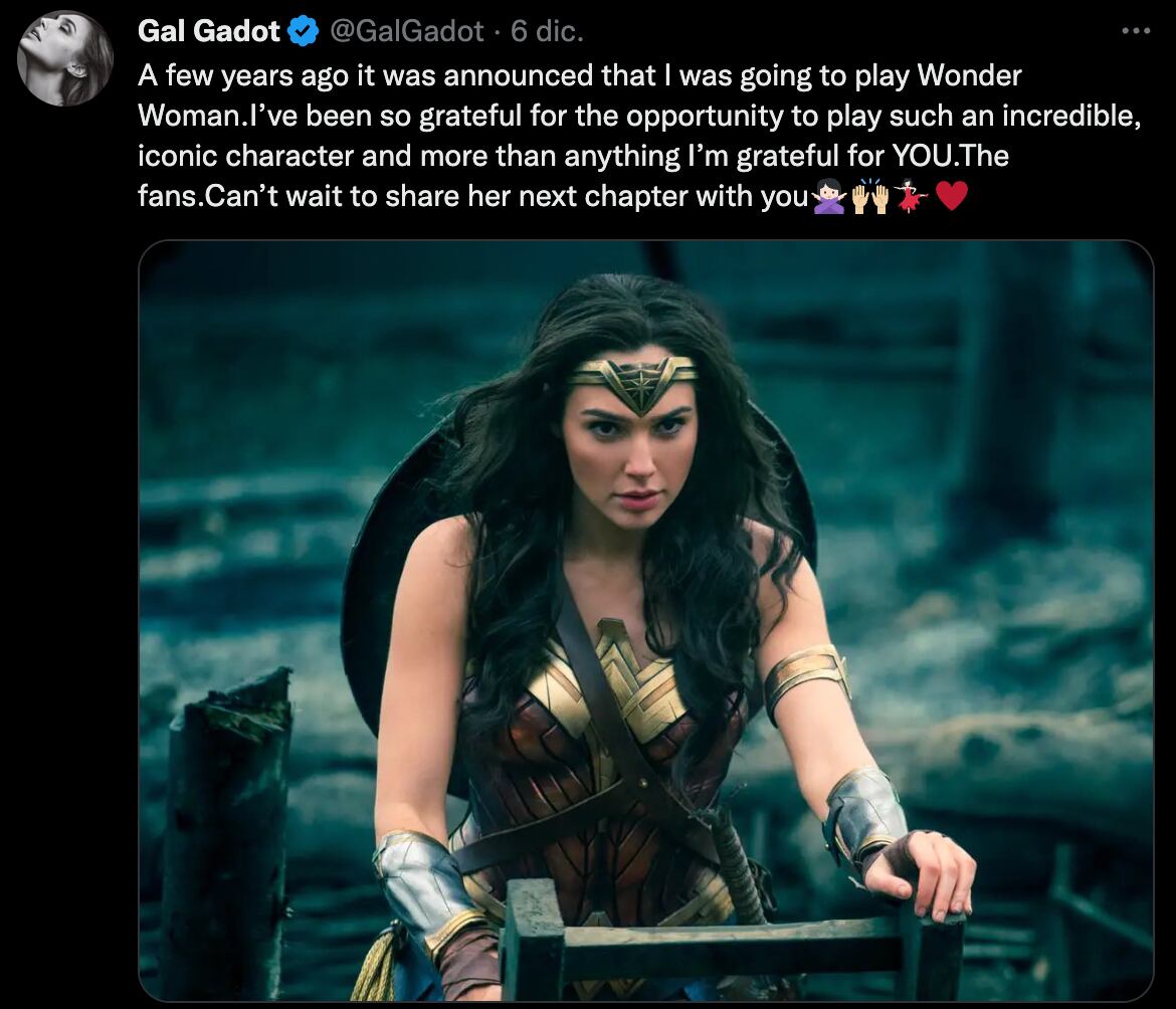 Mensaje de Gal Gadot