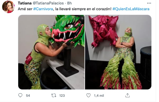 Tatiana como Carnívora de '¿Quién es la Máscara?'