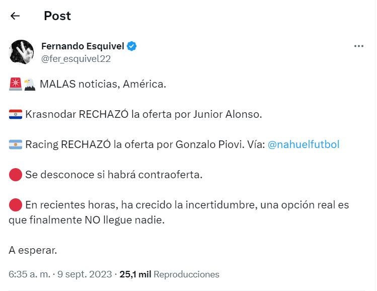 Jugadores que no vendrán al Club América