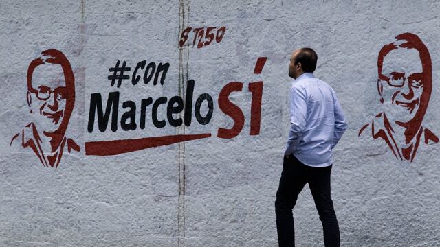 Barda con la leyenda política #ConMarceloSí en apoyo a las aspiraciones presidenciales del excanciller Marcelo Ebrard