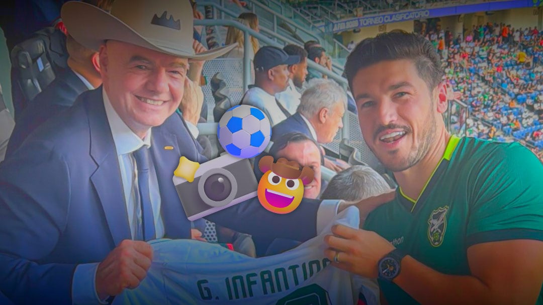 Samuel García presume foto con Infantino en repechaje rumbo al Mundial 2026
