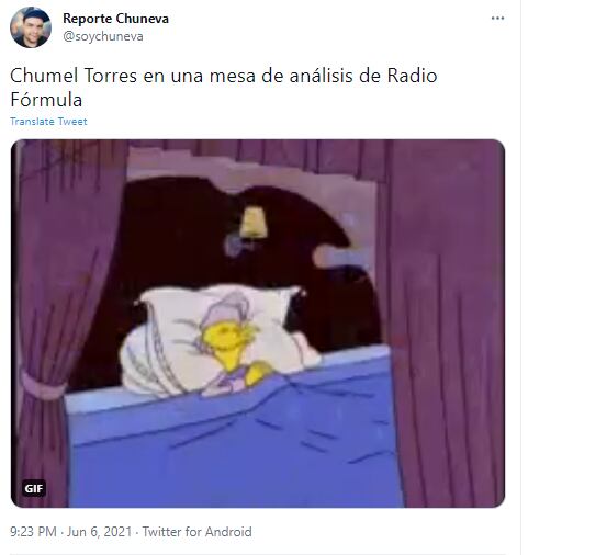 Meme sobre Chumel Torres en mesa de análisis político.