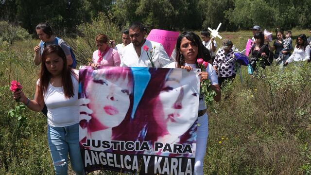 Protesta por los feminicidios de Angélica y Karla