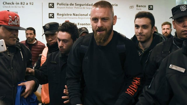 De Rossi a su llegada a Argentina