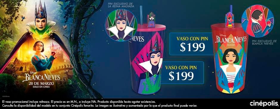 Coleccionables de Blancanieves en Cinépolis y Cinemex