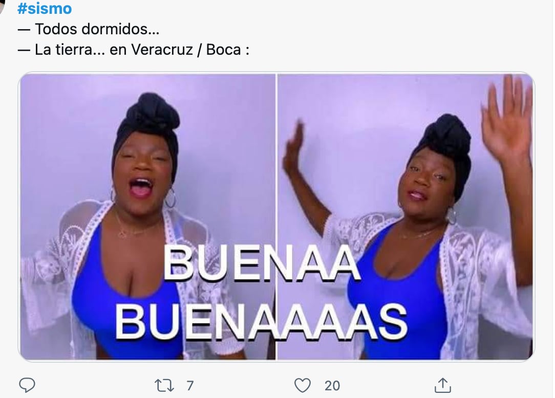 Meme sobre sismo en Veracruz