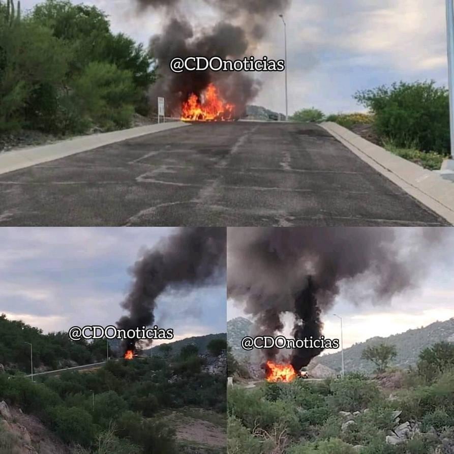 Camioneta de Natanael Cano se incendia y queda en pérdida total