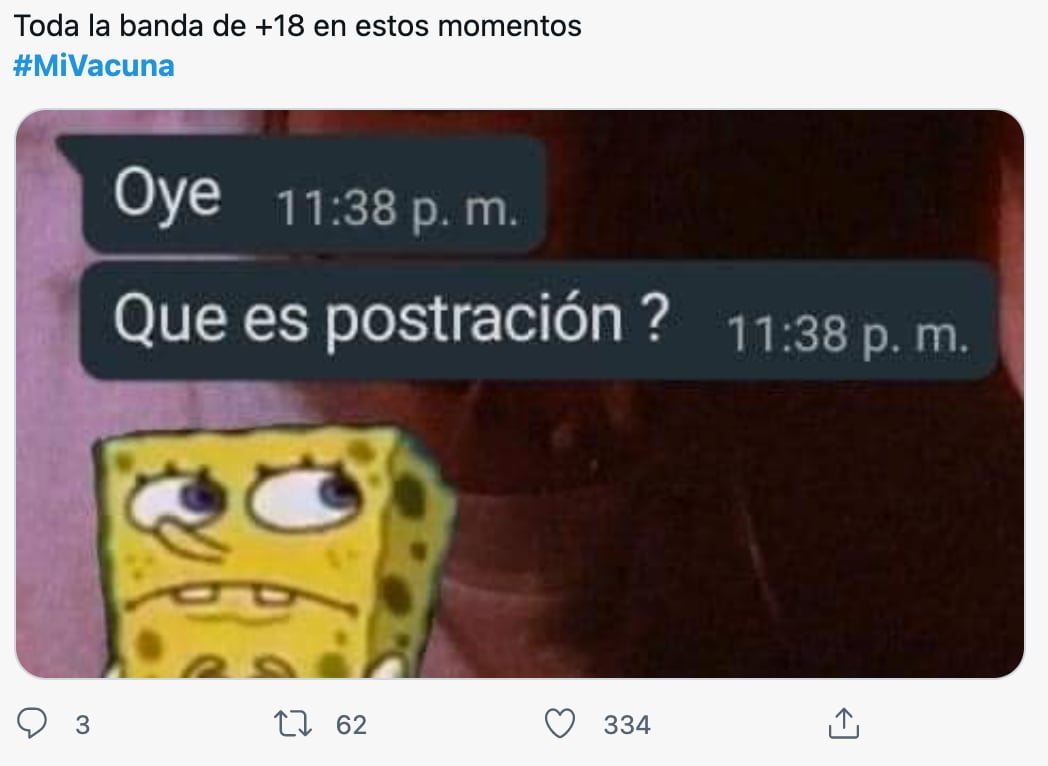 Memes sobre la palabra postración