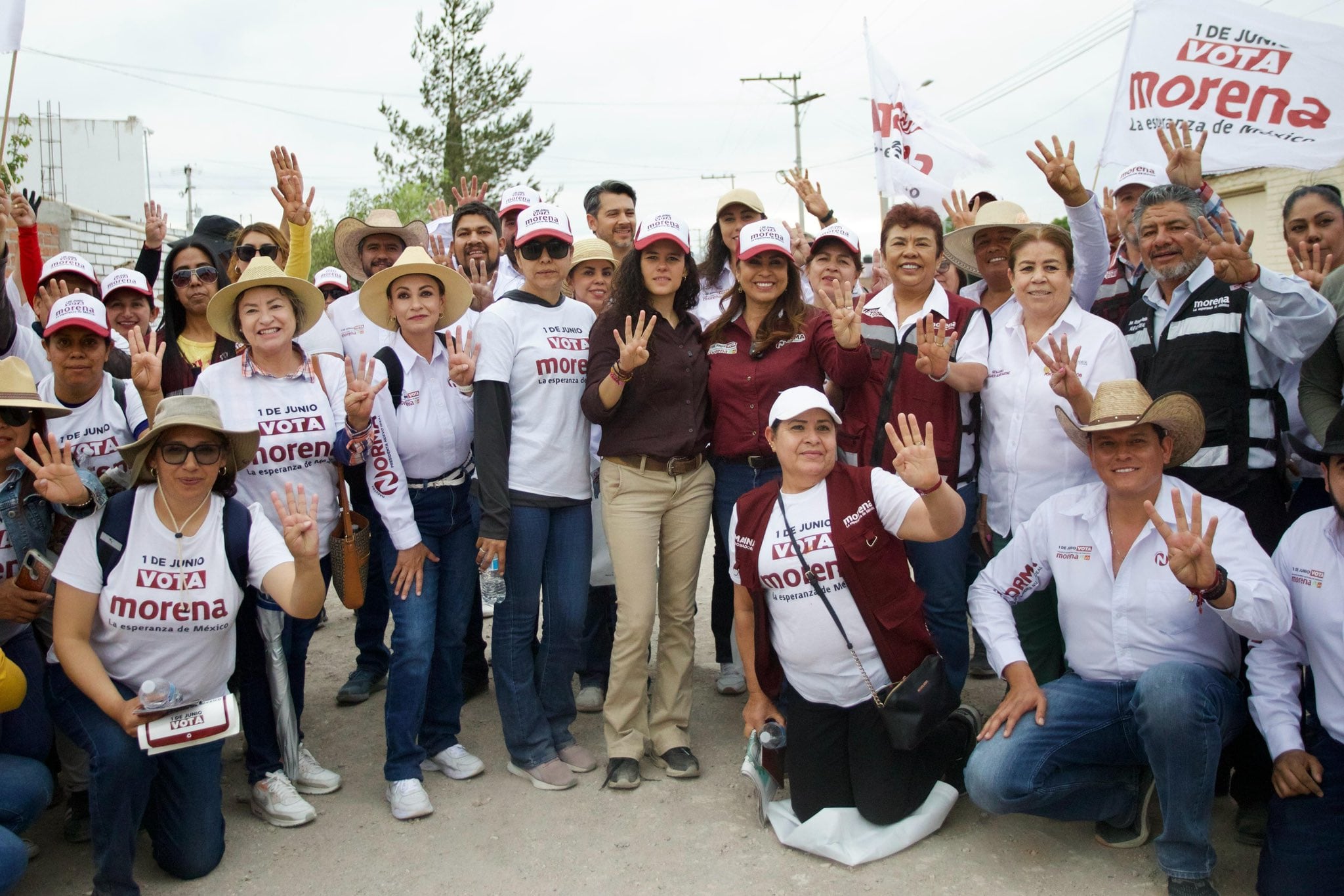 Luisa María Alcalde visita Nuevo Ideal, Durango, en respalda de la candidata Norma Ruiz