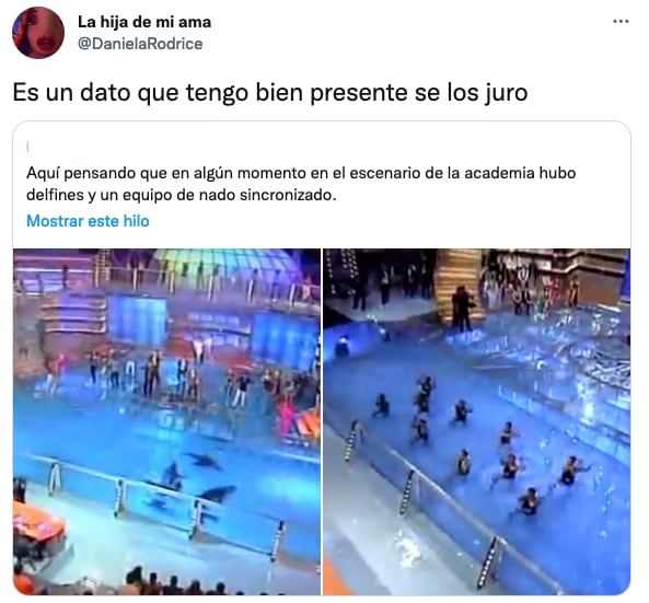 Daniela Rodrice recuerda el escenario acuático de La Academia.
