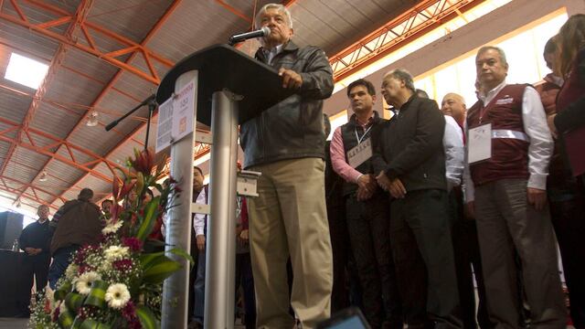 Andrés Manuel López Obrador, precandidato de la coalición Juntos Haremos Historia