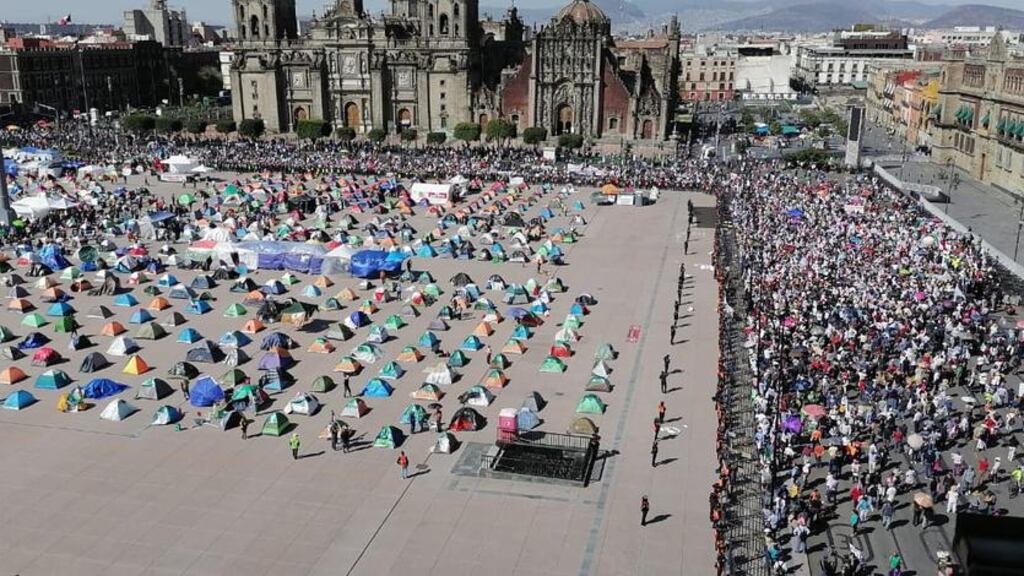 Reportan 5 mil 700 asistentes a movilización en apoyo a AMLO