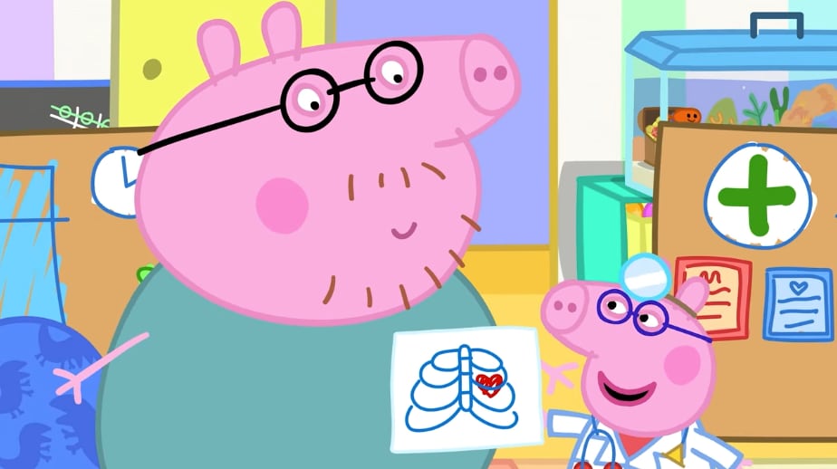 Peppa Pig juega con bebé Evie