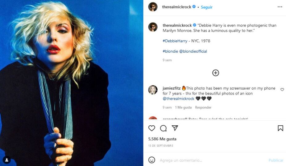 Blondie, fotografía por Mick Rock