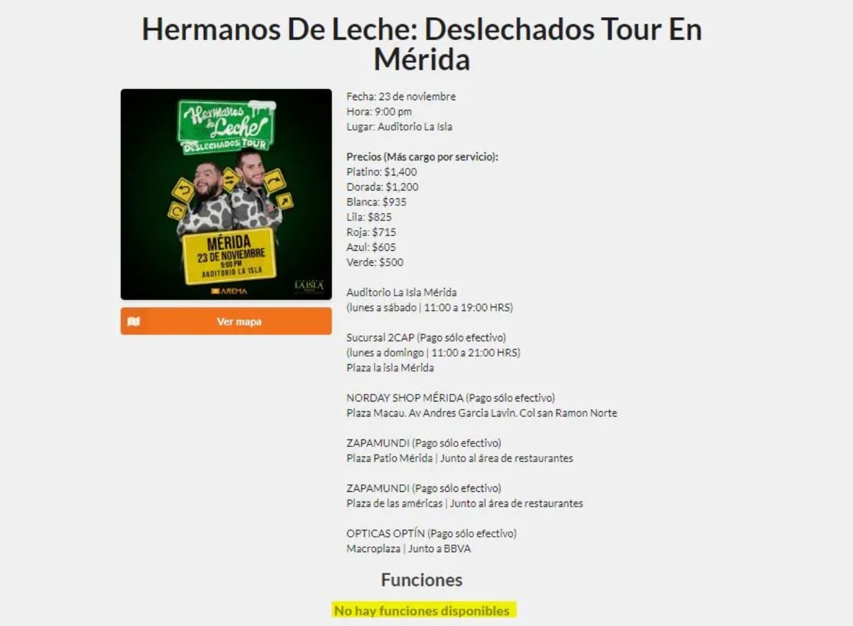 Cancelan Hermanos de Leche de Adrián Marcelo y La Mole en Mérida