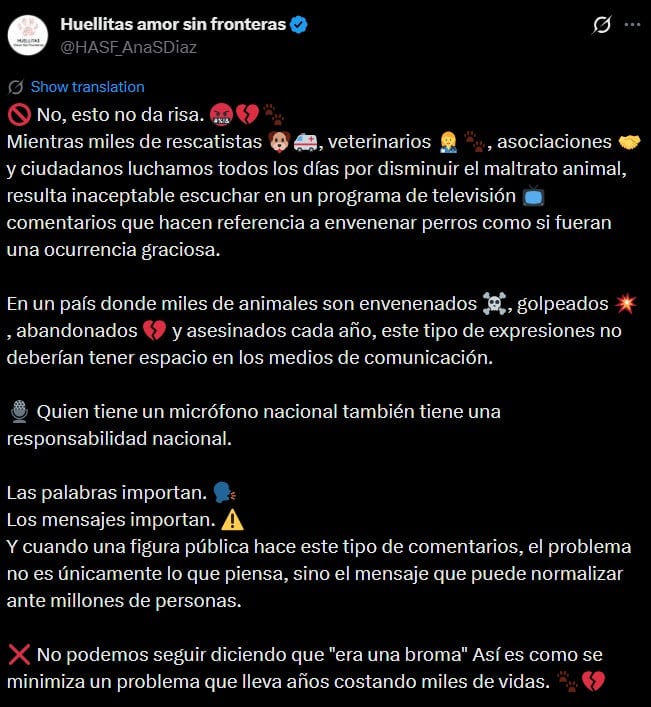 Exigen investigar a Pedro Sola tras polémicos comentarios sobre perros