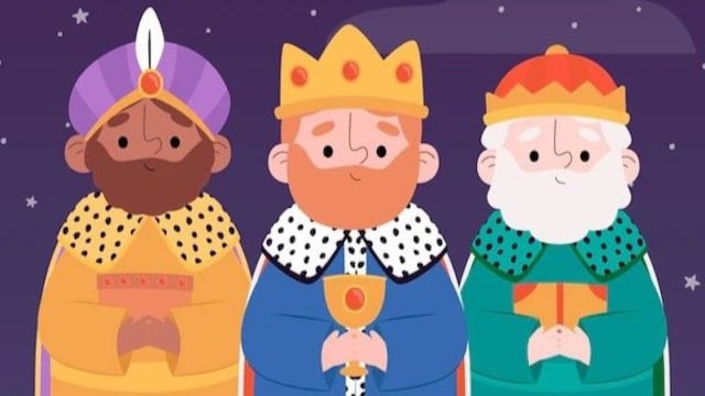 Dibujos de Reyes Magos para colorear
