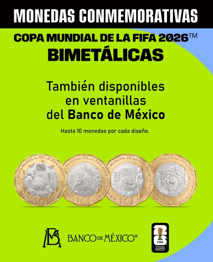 Monedas conmemorativas del Mundial 2026