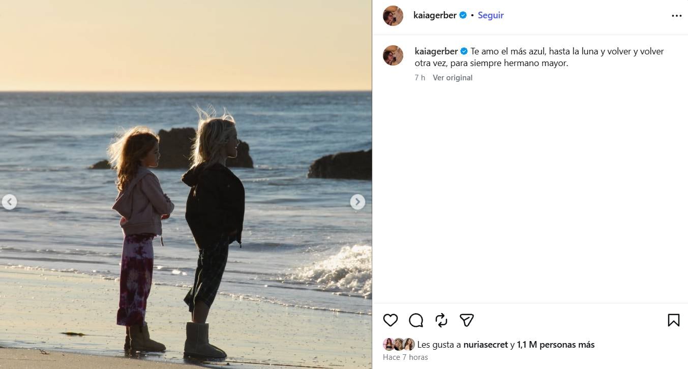 Kaia Gerber comparte mensaje de despedida a Presley Gerber