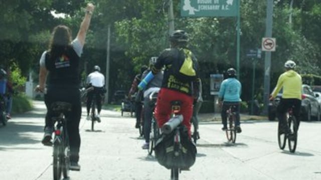 Ciclistas en Naucalpan, Estado de México