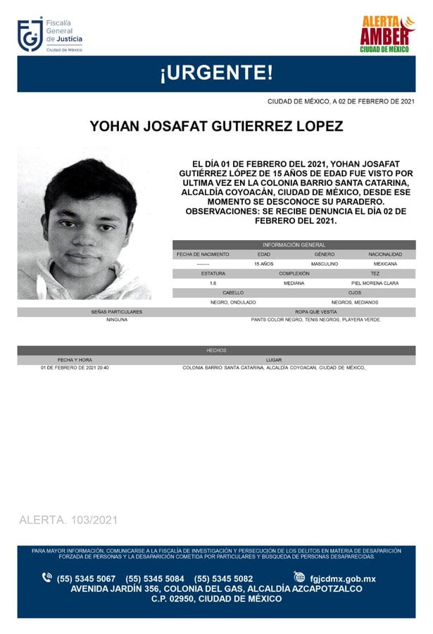 Ficha de búsqueda de Yohan