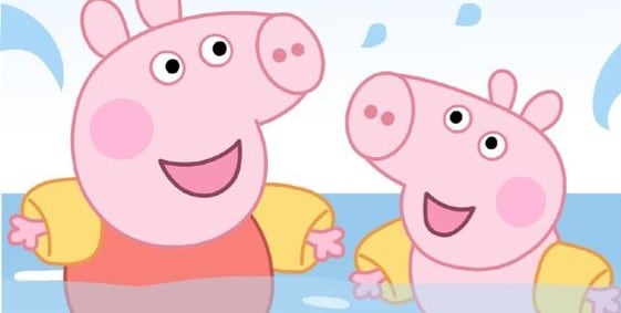 Peppa Pig de vacaciones en la playa