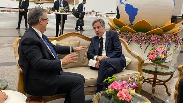Marcelo Ebrard con Antony Blinken