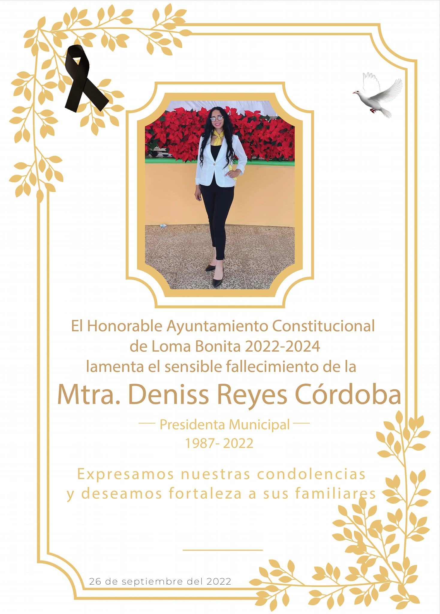 Deniss Reyes, presidenta municipal de Loma Bonita, Oaxaca