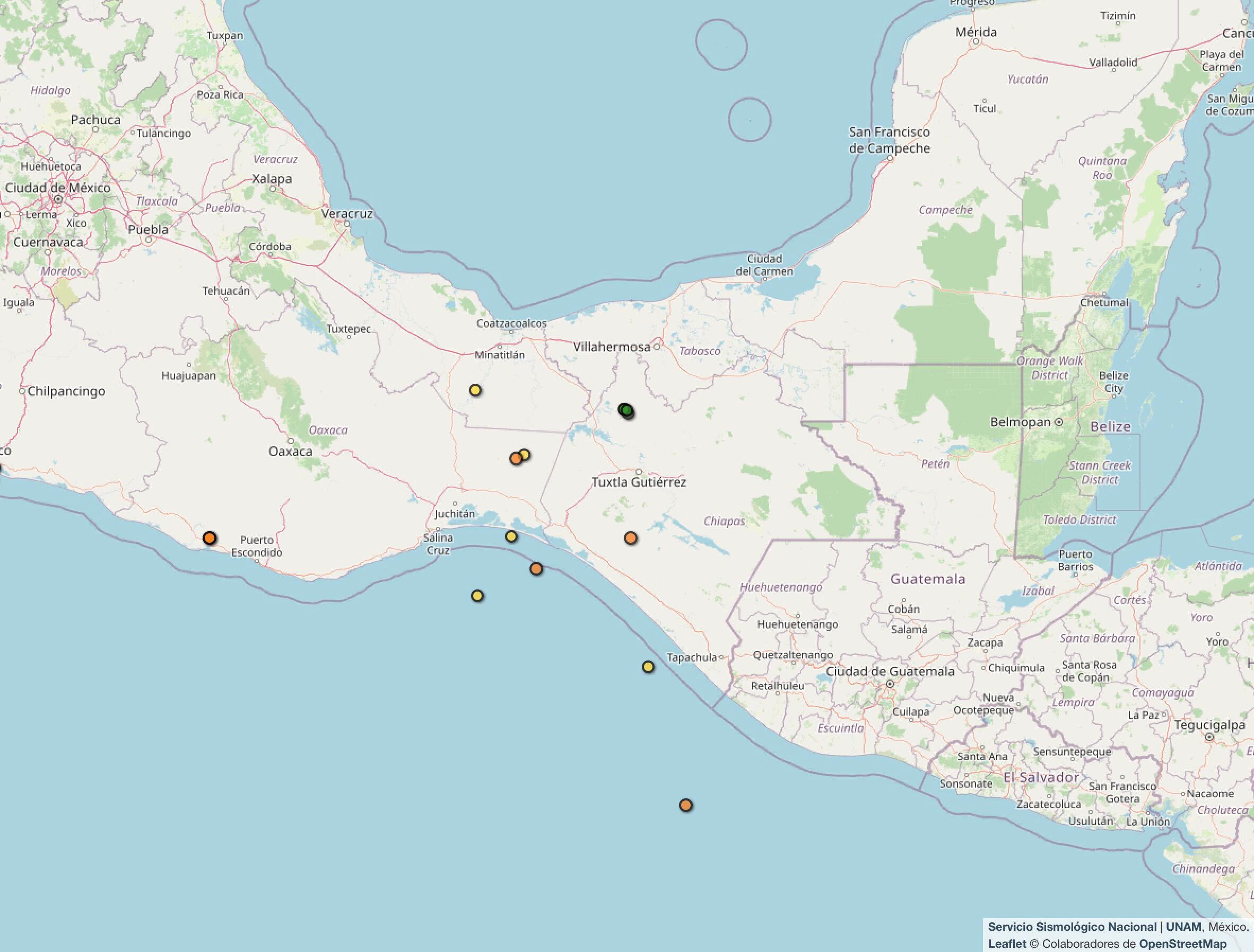 Últimos sismos en México
