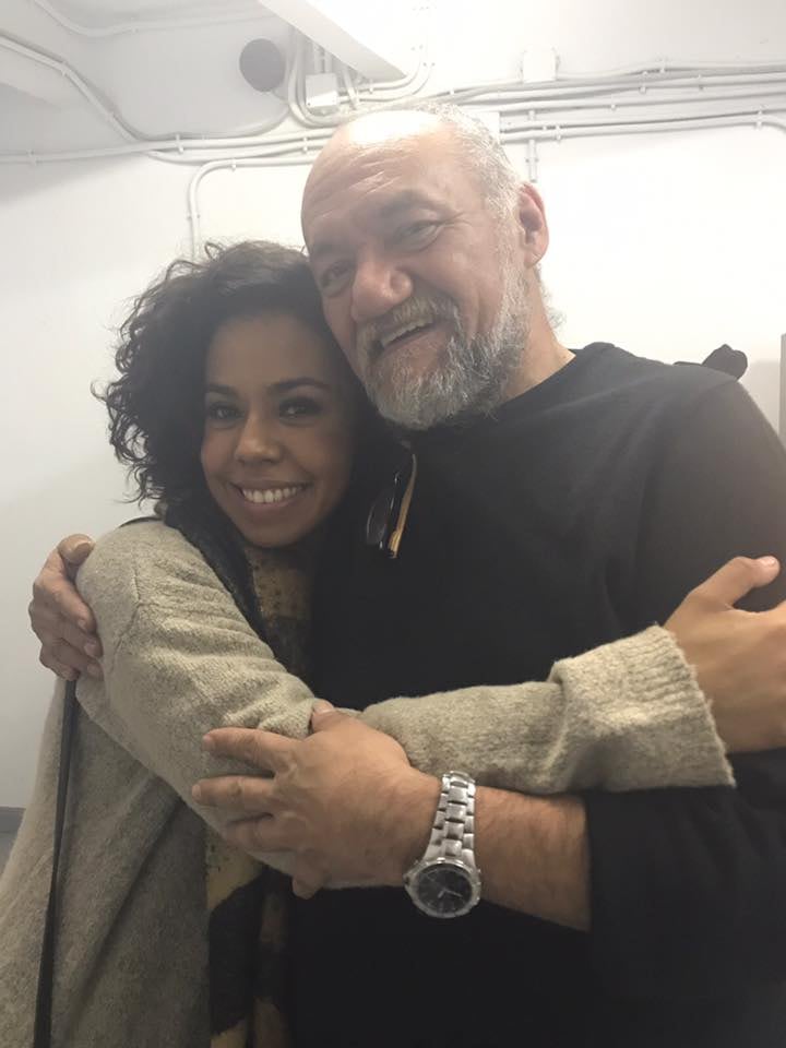 Fela Domínguez con su papá Beto Domínguez.