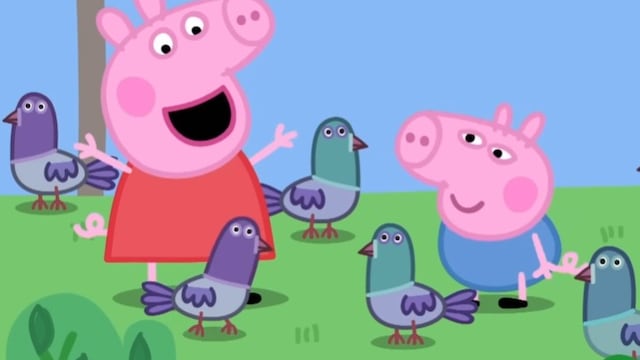Peppa Pig y George cantan como los pájaros