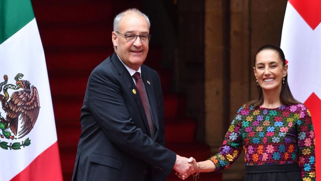 Sheinbaum se reúne con el presidente de Suiza Guy Parmelin en Palacio Nacional