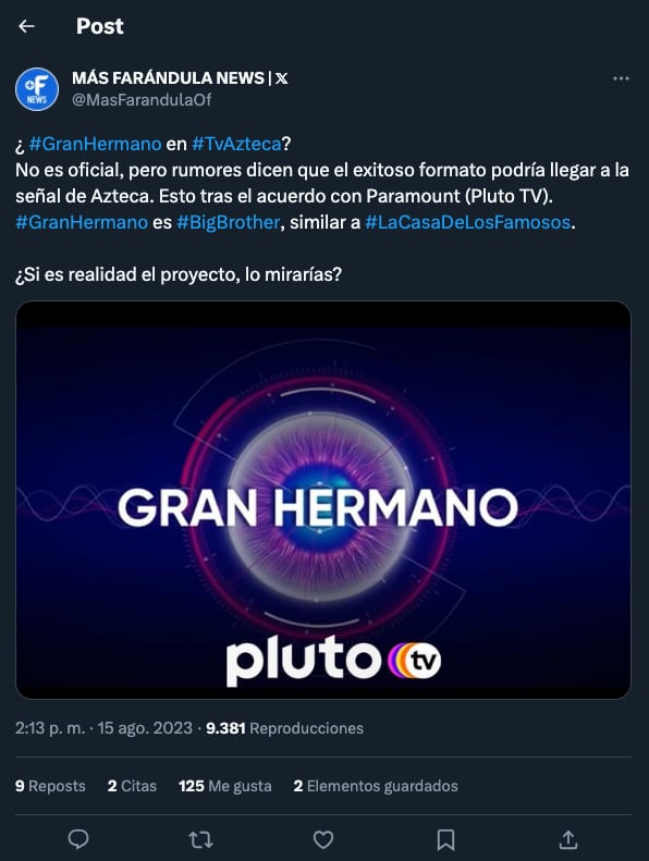 ¿Big Brother llega a TV Azteca? Esto es lo que dice el rumor de la competencia de La Casa de los Famosos México