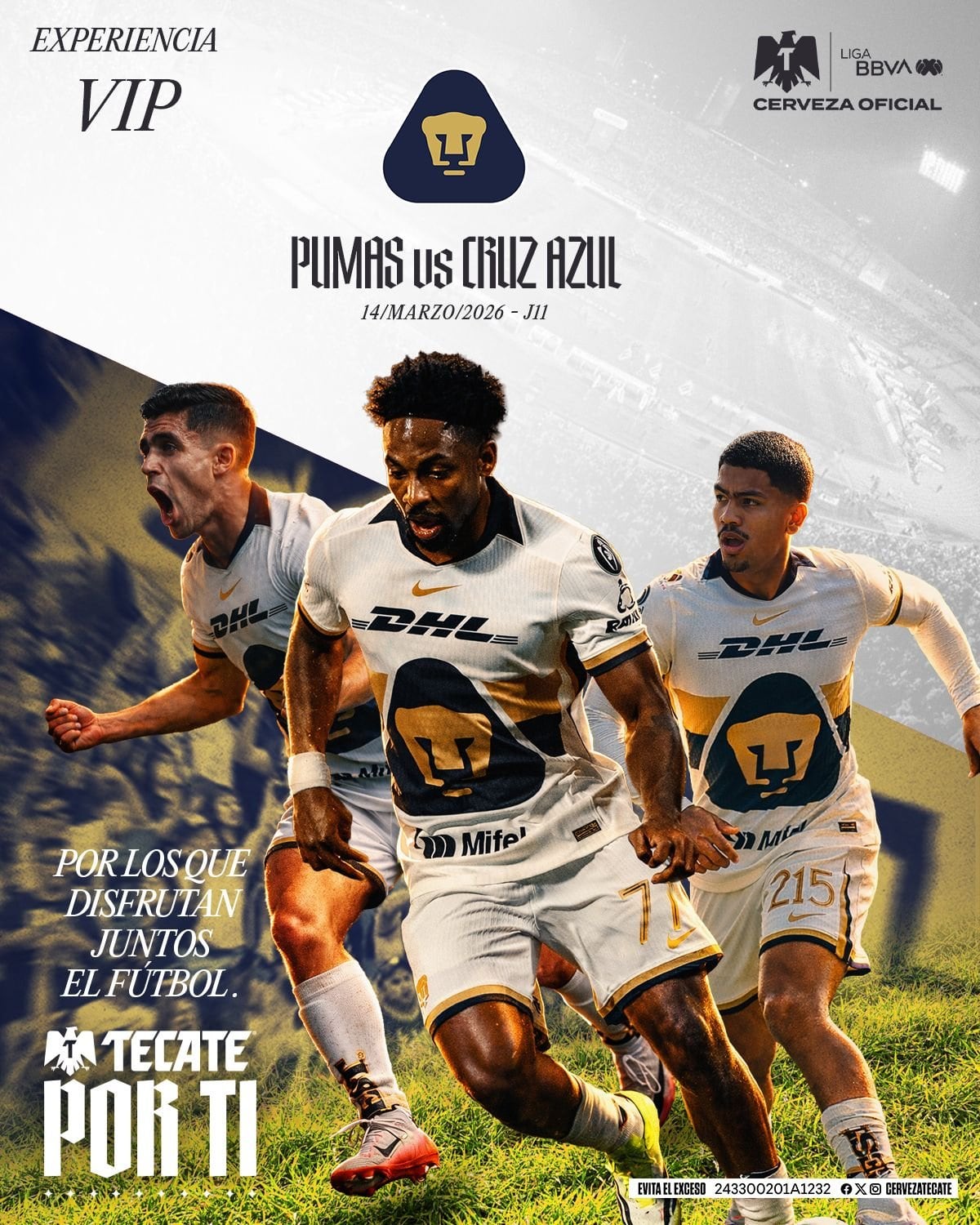 Pumas vs Cruz Azul