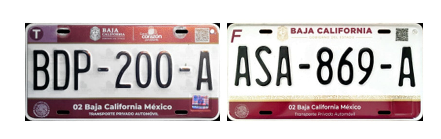 Diseños de placas en México