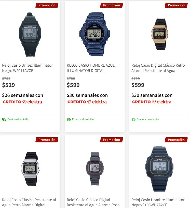 Relojes Casio en Elektra
