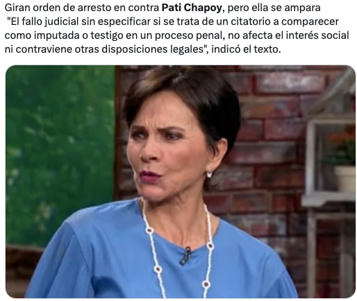 Memes comparan a Pati Chapoy y a Vladimir Putin por orden de arresto