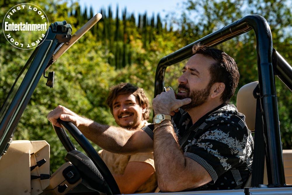 Pedro Pascal as Javi and Nicolas Cage as Nic Cage in The Unbearable Weight of Massive Talent. Photo Credit: Katalin Vermes/Lionsgate
