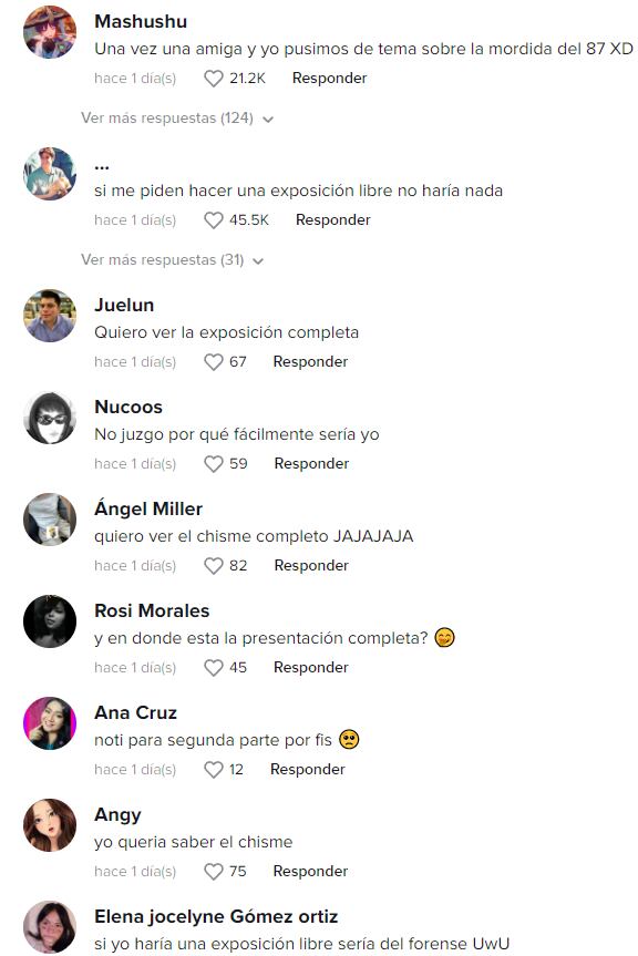 Reacciones al estudiante que expuso en clase cómo lo engañó su ex