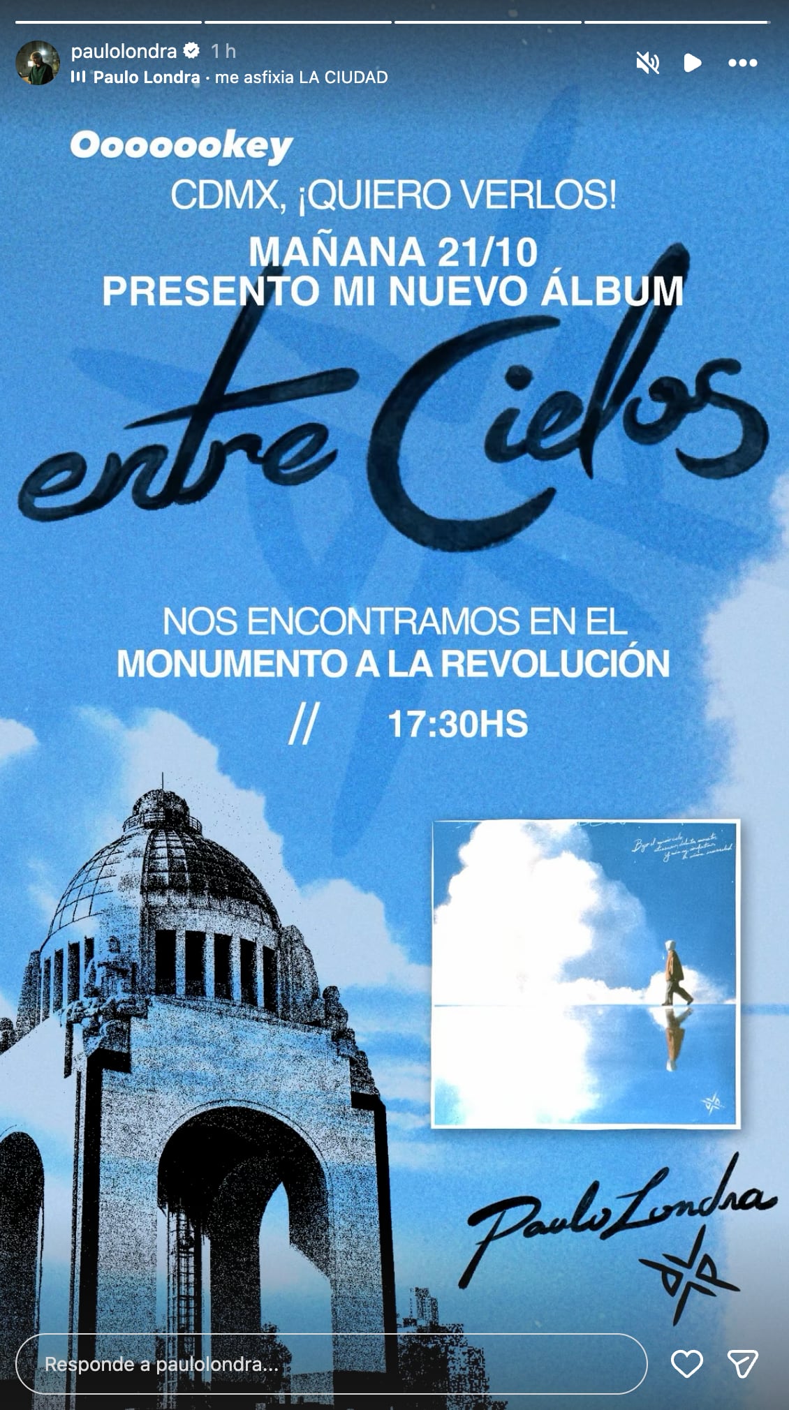 Paulo Londra en el Monumento a la Revolución