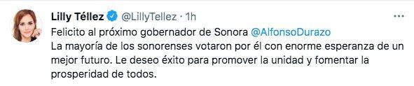 Tuit de Lilly Téllez