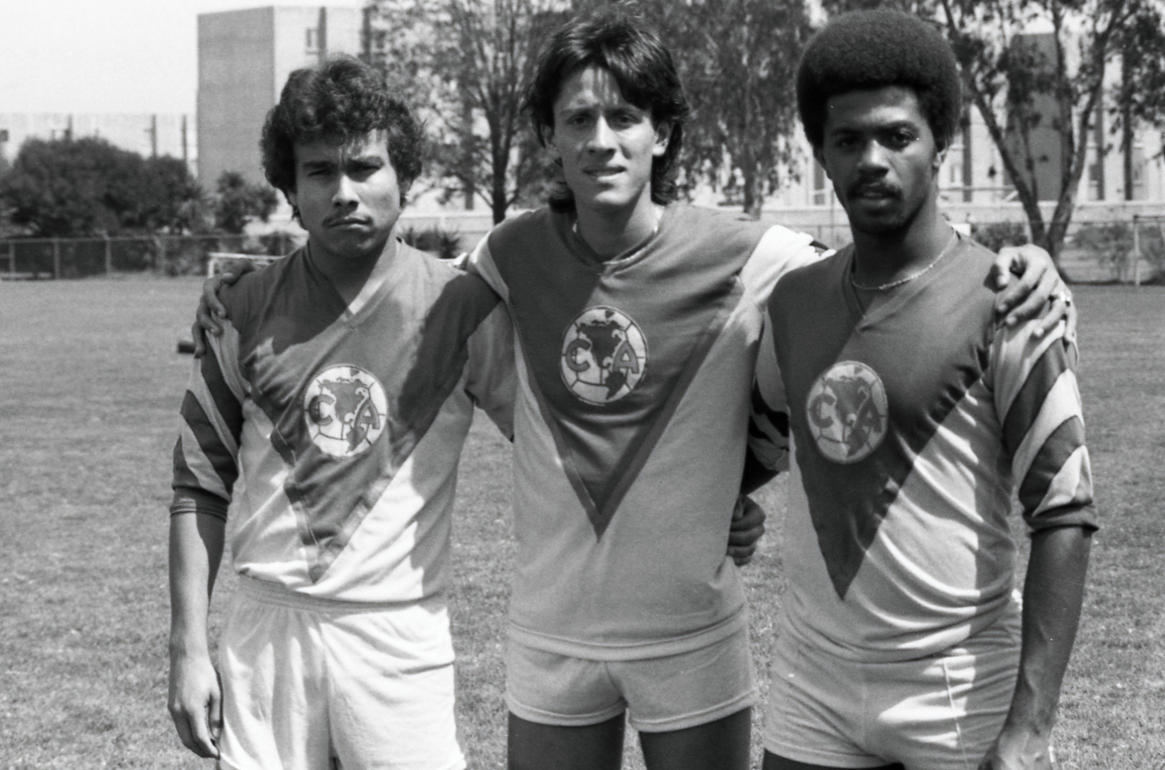 EFRAIN MUNGUIA, RUBEN ABARCA, GERALDO DOS SANTOS Club América 1985