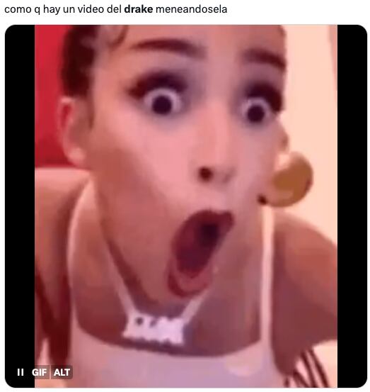 Meme del video sexual filtrado de Drake.