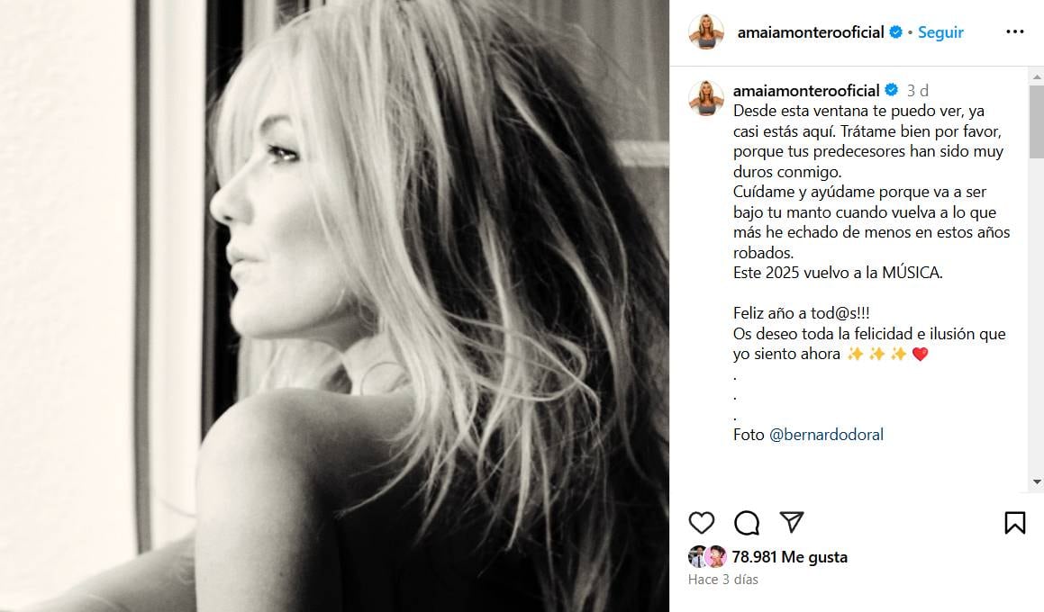 Amaia Montero anuncia su regreso a la música