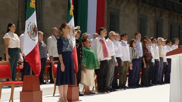 Rubén Rocha Moya asistió a la asamblea informativa de Claudia Sheinbaum en el Zócalo CDMX.