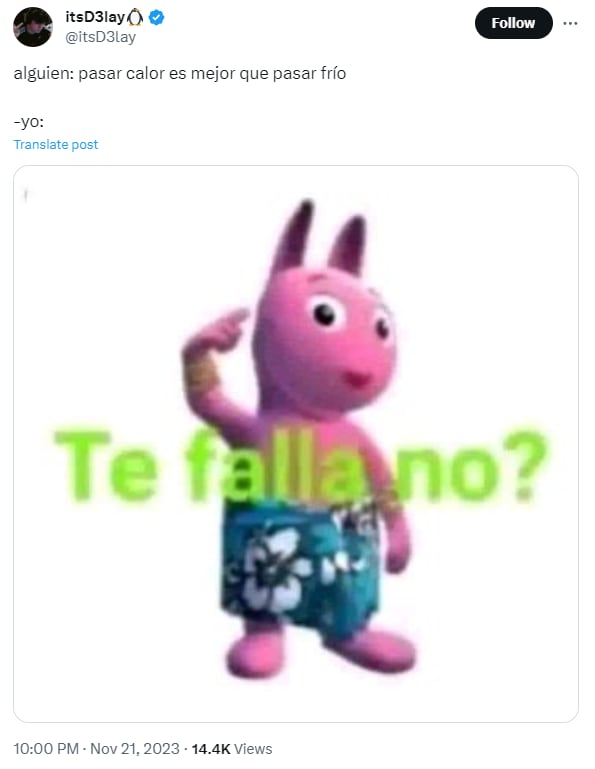 Team frío protagoniza memes por bajas temperaturas en CDMX