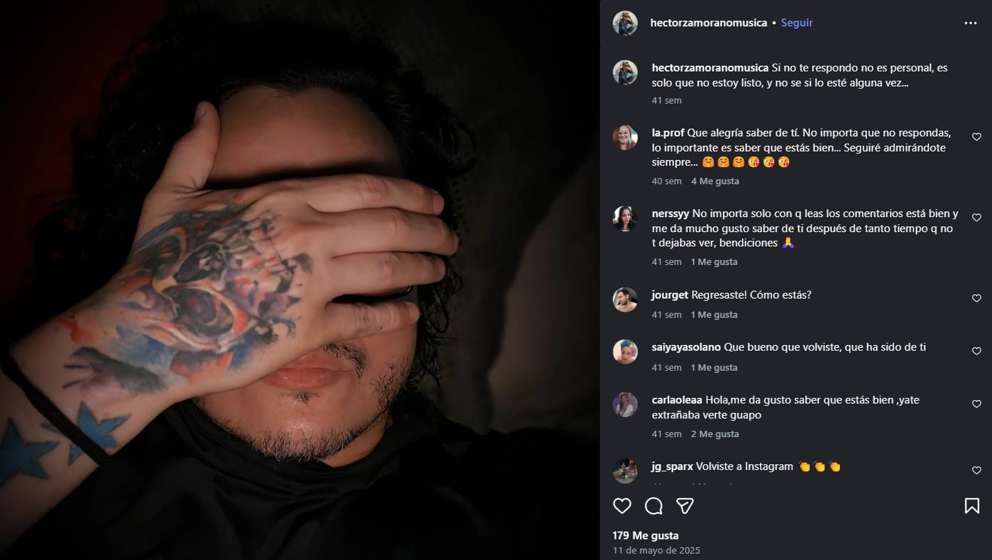 La última publicación de Héctor Zamorano que emocionó a sus seguidores